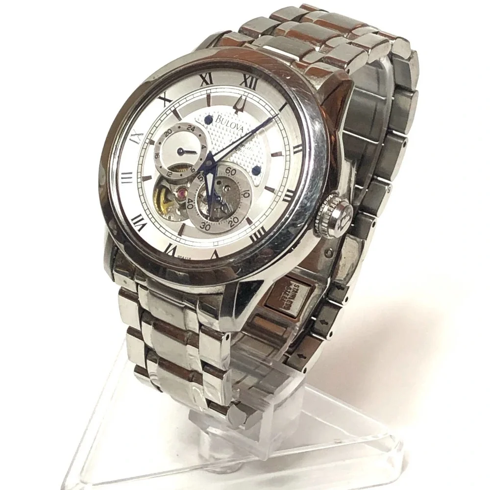 Bulova BVA Automatic Self Winding 21 Jewel  Men Watch Clear Exhibition Caseback_7